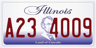 IL license plate A234009