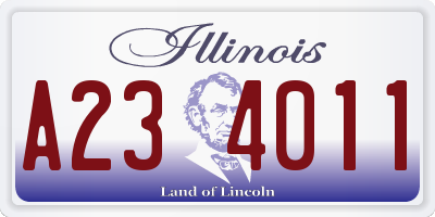 IL license plate A234011