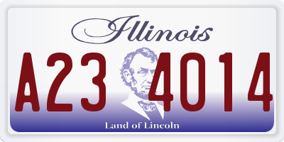 IL license plate A234014