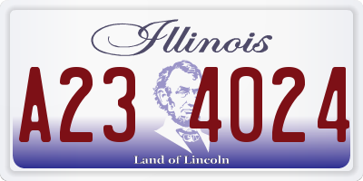IL license plate A234024