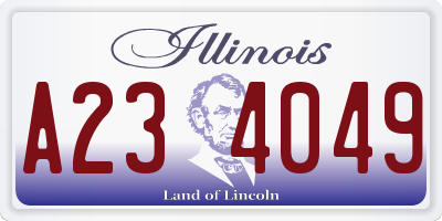 IL license plate A234049