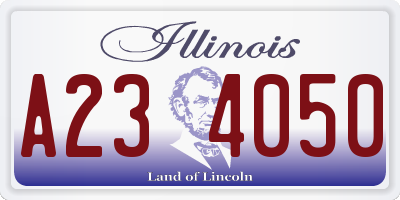 IL license plate A234050