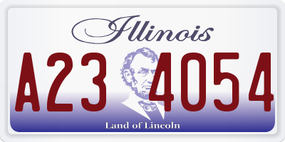 IL license plate A234054
