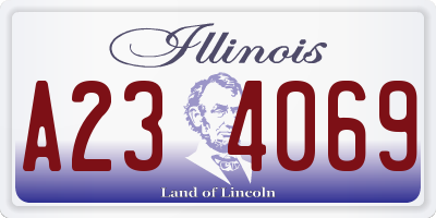 IL license plate A234069