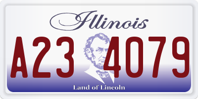 IL license plate A234079