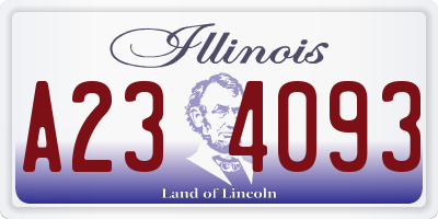 IL license plate A234093