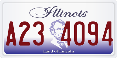 IL license plate A234094