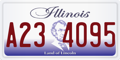 IL license plate A234095