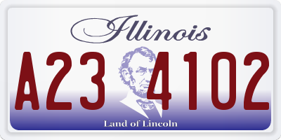IL license plate A234102