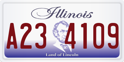 IL license plate A234109