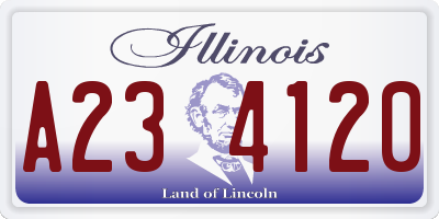 IL license plate A234120