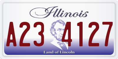 IL license plate A234127