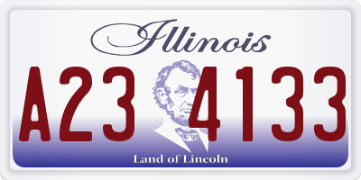 IL license plate A234133
