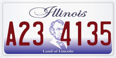 IL license plate A234135