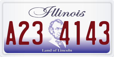 IL license plate A234143