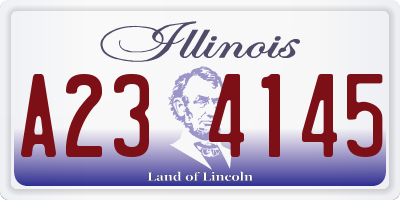 IL license plate A234145