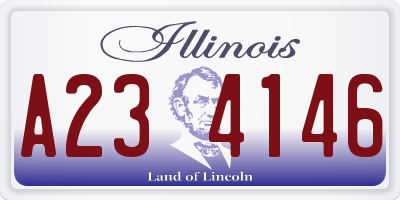IL license plate A234146