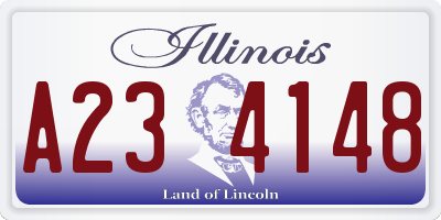 IL license plate A234148