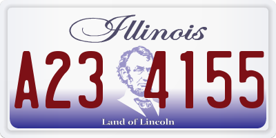 IL license plate A234155