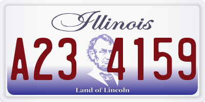 IL license plate A234159