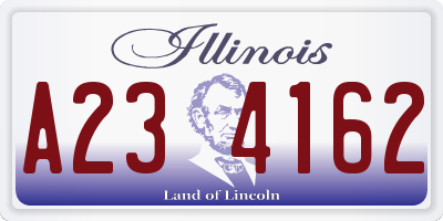 IL license plate A234162