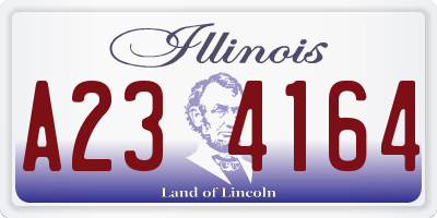 IL license plate A234164