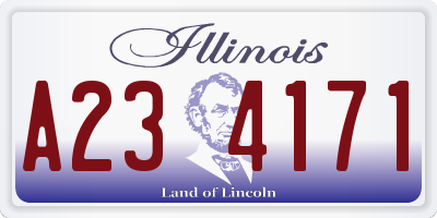 IL license plate A234171