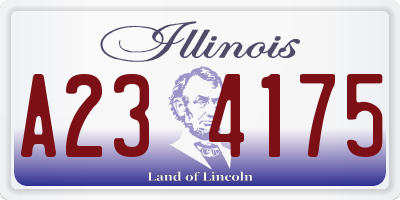 IL license plate A234175