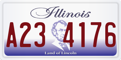 IL license plate A234176