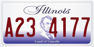 IL license plate A234177