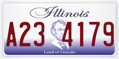 IL license plate A234179