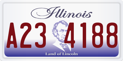 IL license plate A234188