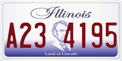 IL license plate A234195