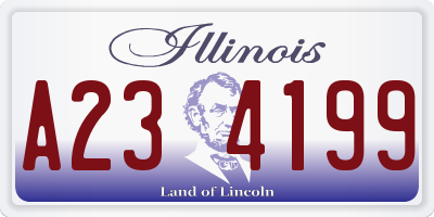 IL license plate A234199