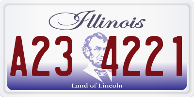 IL license plate A234221