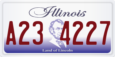 IL license plate A234227