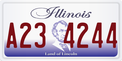 IL license plate A234244