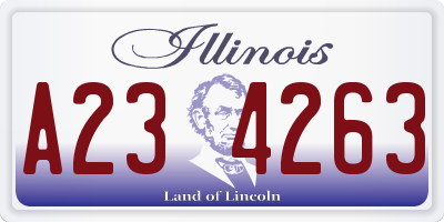 IL license plate A234263