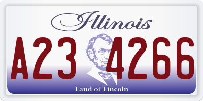 IL license plate A234266