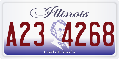 IL license plate A234268
