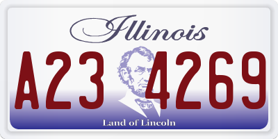 IL license plate A234269