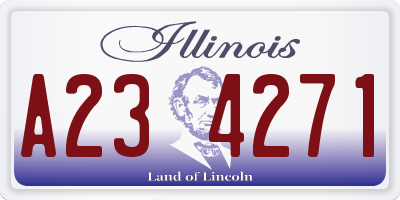 IL license plate A234271