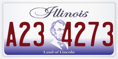 IL license plate A234273