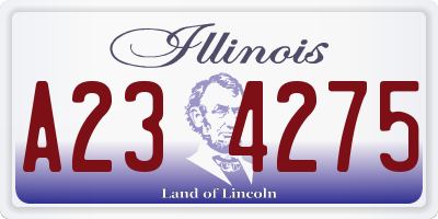 IL license plate A234275