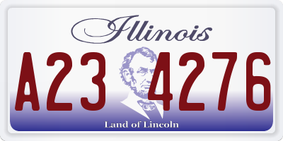 IL license plate A234276