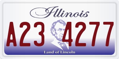 IL license plate A234277