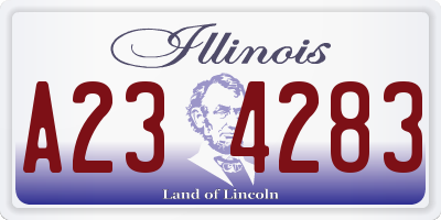 IL license plate A234283