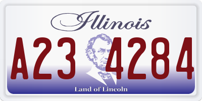 IL license plate A234284