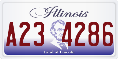 IL license plate A234286
