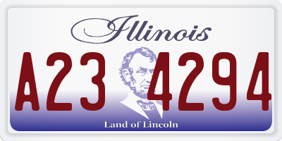 IL license plate A234294